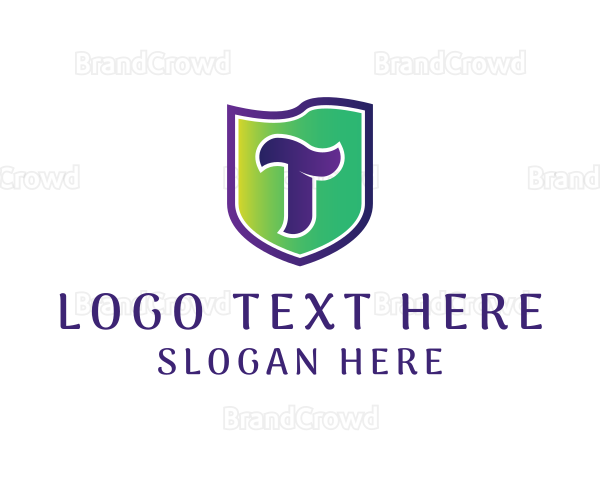 Shield Marketing Letter T Logo