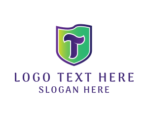 Financial - Shield Marketing Letter T logo design