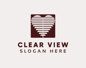 Windows - Heart Blinds Installation logo design