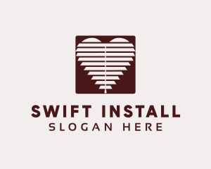 Installation - Heart Blinds Installation logo design