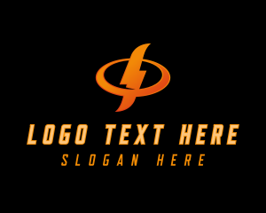 Courier - Lightning  Bolt Energy logo design