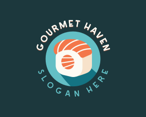 Salmon Sushi Gourmet logo design