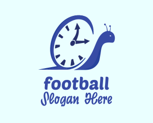 Blue Snail Clock Logo