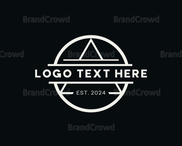 Minimalist Circle Triangle Shape Logo