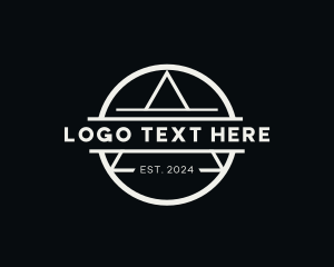 Line - Minimalist Circle Triangle Shape logo design
