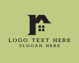 Land - House Realty Letter R logo design
