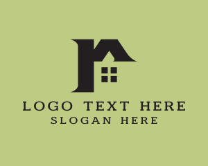 Construction - House Realty Letter R logo design