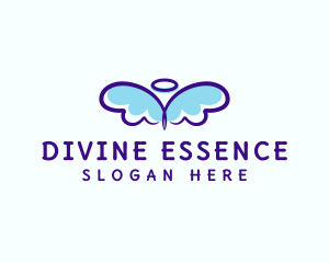 Divine - Angel Halo Wings logo design