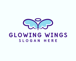 Angel Halo Wings logo design