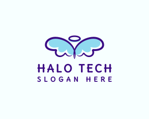 Angel Halo Wings logo design