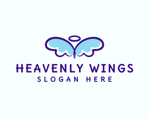 Angel Halo Wings logo design