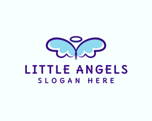 Angel Halo Wings logo design