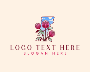 Beautiful Flower - Flower Red Clover Vermont logo design