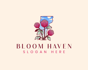 Flower Red Clover Vermont logo design