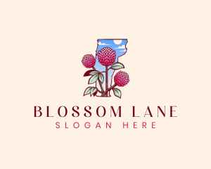 Flower Red Clover Vermont logo design