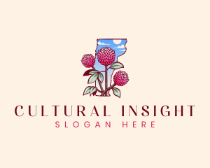 Flower Red Clover Vermont logo design