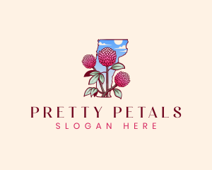 Flower Red Clover Vermont logo design