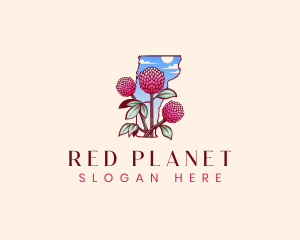 Flower Red Clover Vermont logo design