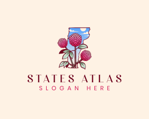 Flower Red Clover Vermont logo design