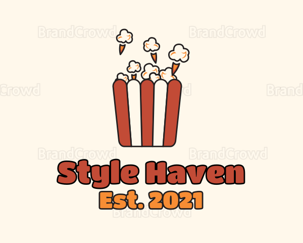 Cinema Popcorn Snack Logo