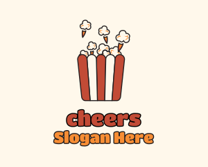 Cinema Popcorn Snack Logo