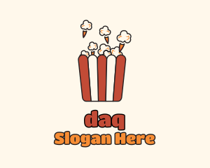 Cinema Popcorn Snack Logo