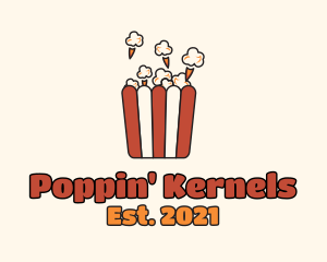 Popcorn - Cinema Popcorn Snack logo design