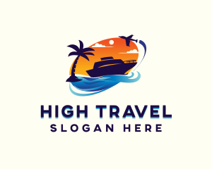 Sunset Travel Vacation Logo