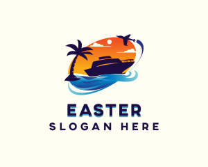 Sea - Sunset Travel Vacation logo design