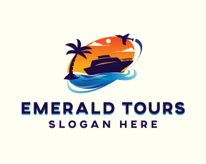 Sunset Travel Vacation logo design