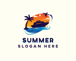 Sunset Travel Vacation logo design