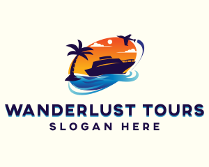 Sunset Travel Vacation logo design