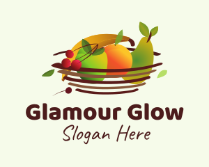 Colorful Fruit Basket Logo