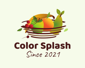 Colorful Fruit Basket logo design