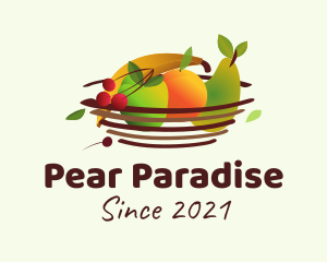 Pear - Colorful Fruit Basket logo design