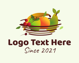 Eating - Colorful Fruit Basket logo design