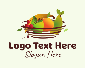 Colorful Fruit Basket Logo