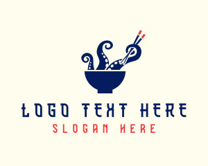 Seafood Restaurant - Octopus Seafood Bowl logo design