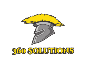 Spartan Yellow Helmet logo design