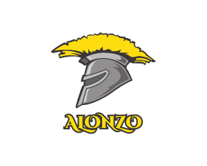 Spartan Yellow Helmet logo design