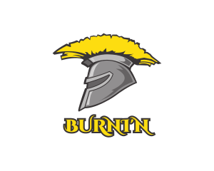 Spartan Yellow Helmet logo design