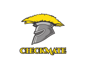 Spartan Yellow Helmet logo design