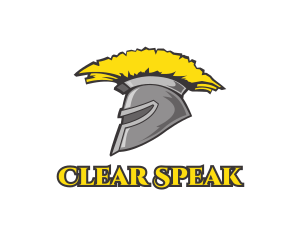 Spartan Yellow Helmet logo design