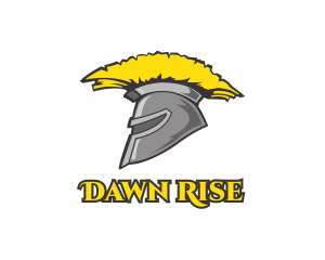 Spartan Yellow Helmet logo design