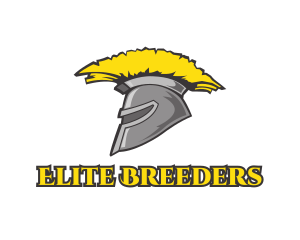 Spartan Yellow Helmet logo design