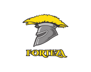 Spartan Yellow Helmet logo design