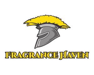 Spartan Yellow Helmet logo design