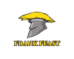 Spartan Yellow Helmet logo design