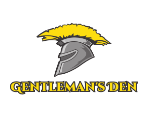 Spartan Yellow Helmet logo design