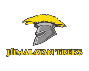 Spartan Yellow Helmet logo design